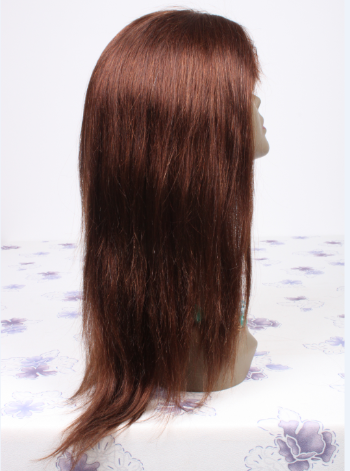 16inch color3 Peruvian hair straight lace front wig