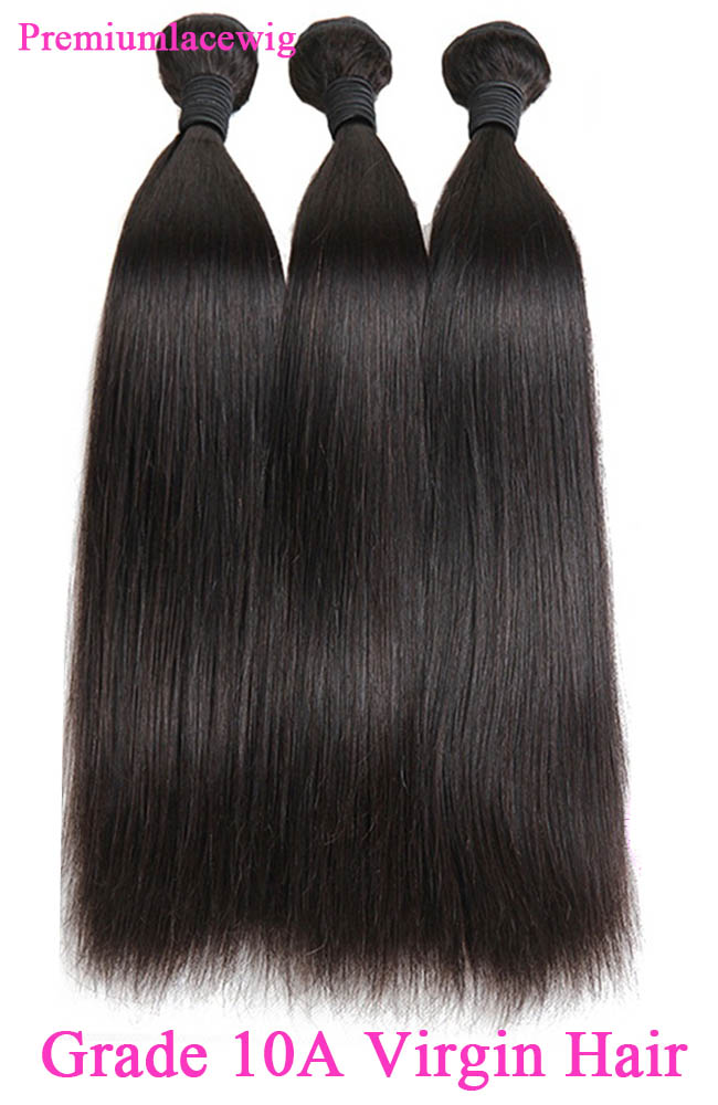 10A Straight Brazilian Virgin Hair Bundles Natural Color 18inch 1pc