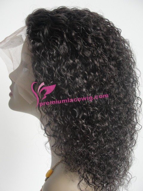 10inch 1b# curly full lace wig PWC332