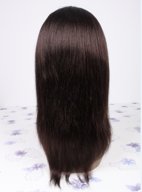 12inch Brazilian hair natural straight lace front wig