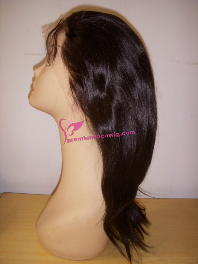 14inch 1b# straight full lace wig PWC336