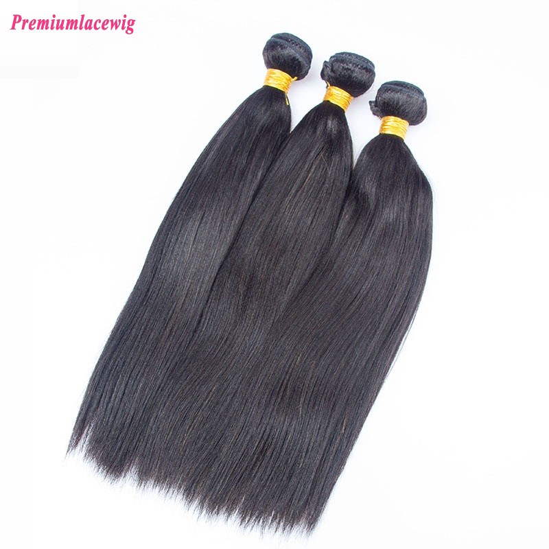 16 inch Light Yaki Brazilian Hair Human Hair Bundles, 1pc