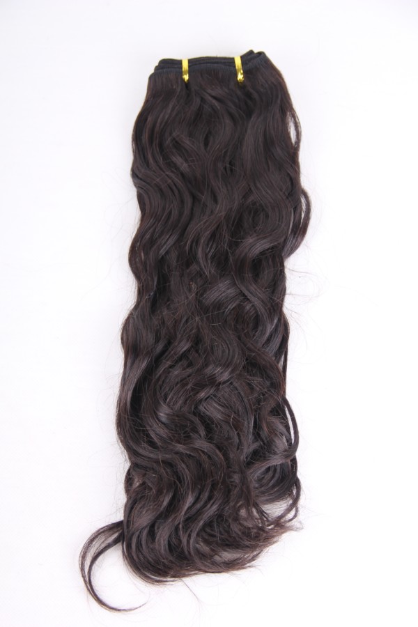 16inch 2# natural curl human hair weft PWS278 