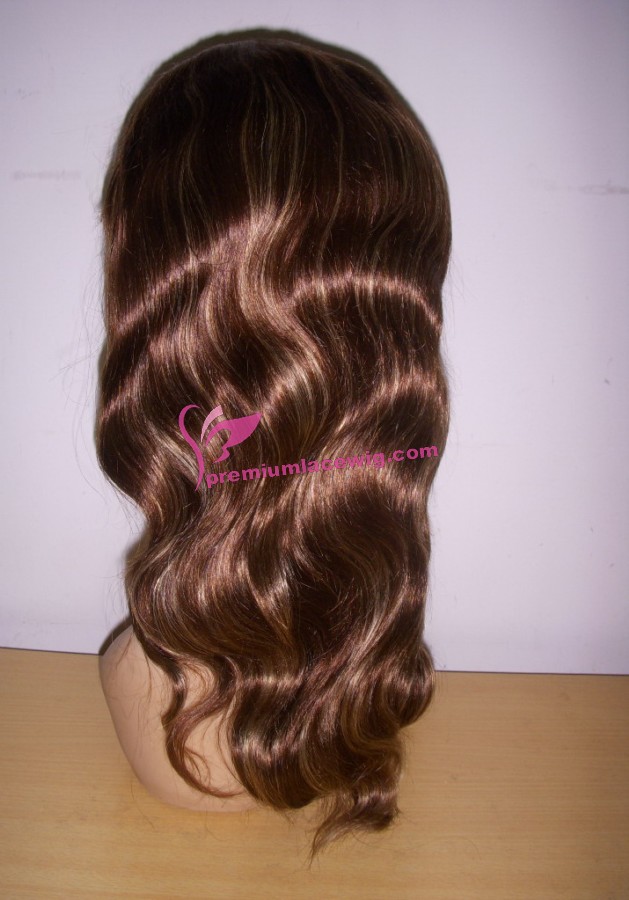 16inch 4 with Highlight 27 body wave full lace wig PWS384