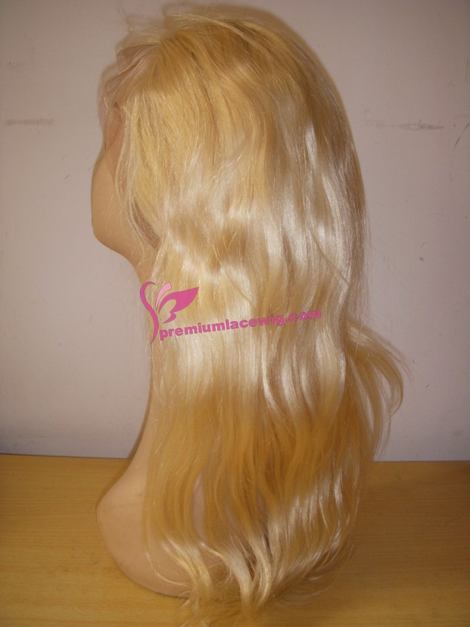 16inch 613# Malaysian hair natural wave full lace wig PWS346