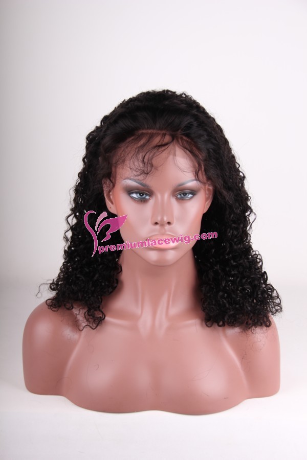 16inch kinky curl lace wig PWS095
