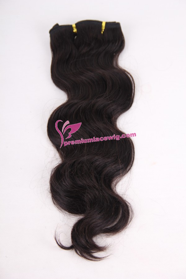 16inch Mongolian virgin machine weft hair PWC293