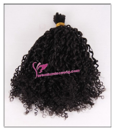 16inch natural color curly malaysian hair bulk PWL101