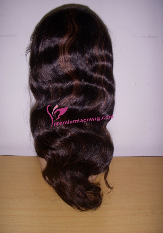 18inch 1b/30# body wave full lace wig PWS386