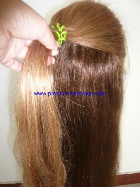 18inch 4/6/30/27A indian remy hair full lace wig PWC439