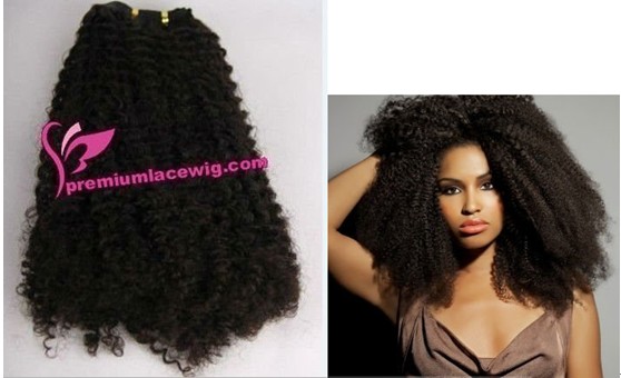 18inch Afro kinky curly hair weft PWS1200