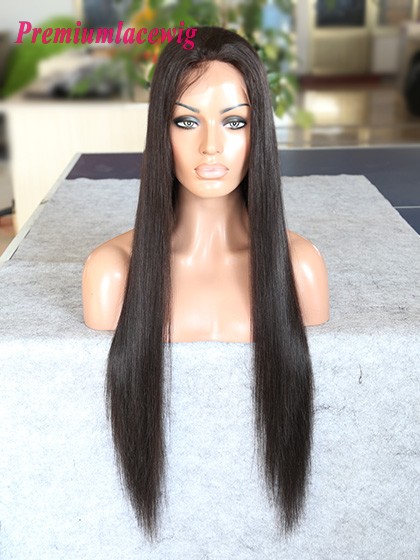 Brazilian virgin hair lace front wig straight hair 18inch