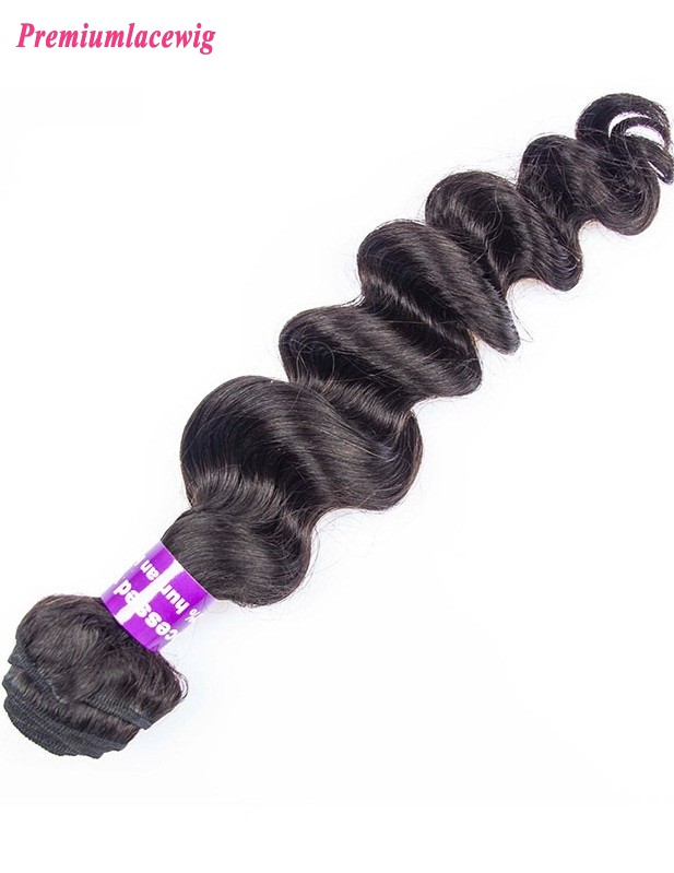 1pc/lot 14 inch Loose Wave Peruvian Hair Human Hair Bundles