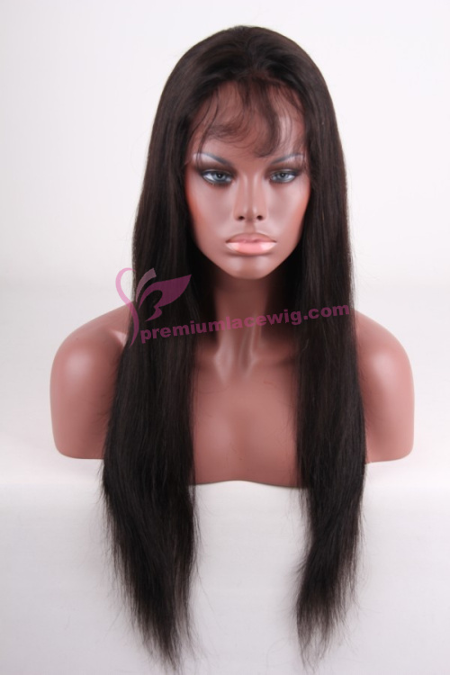 20 inch color 1b straight malaysian hair full lace wig PWA-656