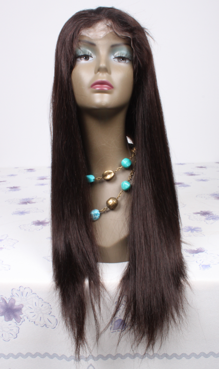 20inch Brazilian hair natural straight lace front wig