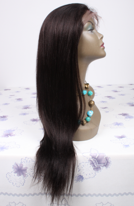 20inch Peruvian hair natural straight lace front wig