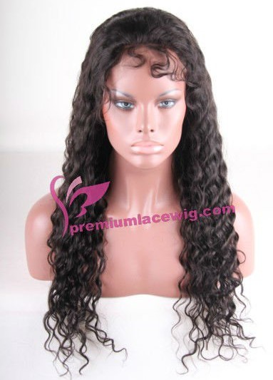 22 inch color 1b malaysian hair deep wave full lace wig