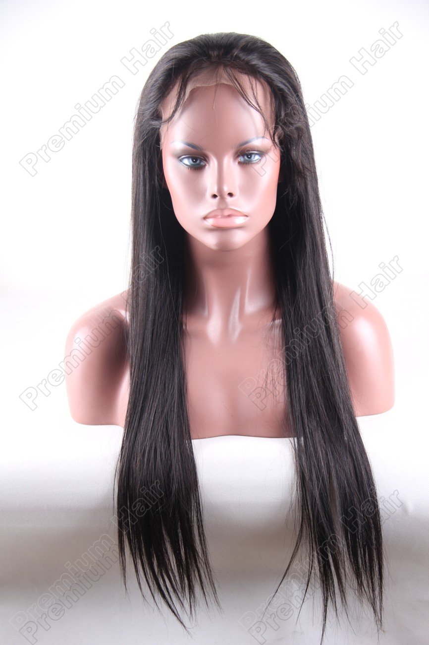 22 inch color 1b natural straight Chinese virgin hair wig PWA-659