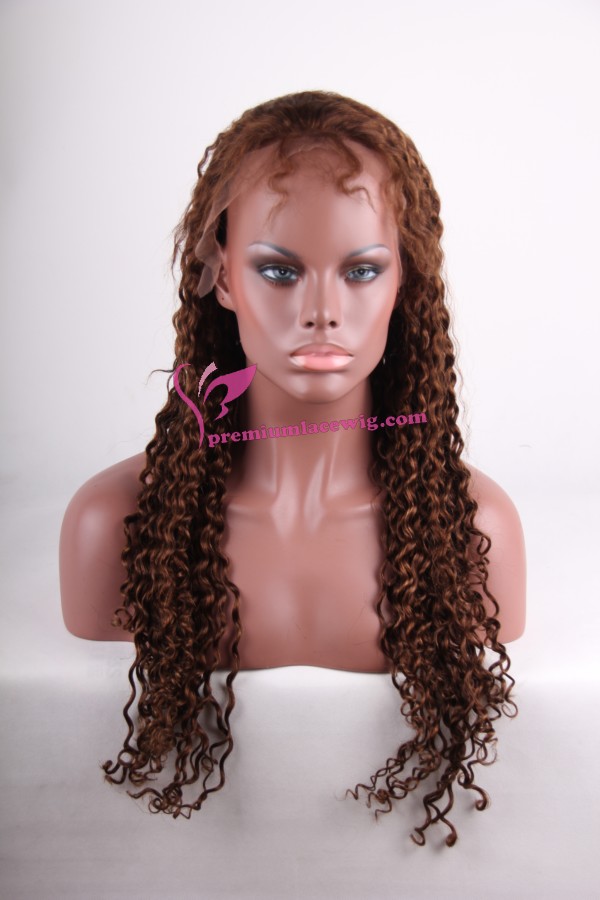 24inch 4/30# water wave full lace wig PWS258