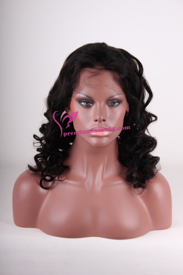 20inch Beautiful big curl virgin full lace wig PWS150