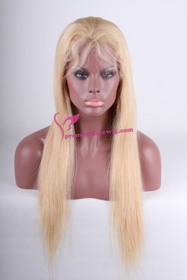 blond hair full lace wig PWC239