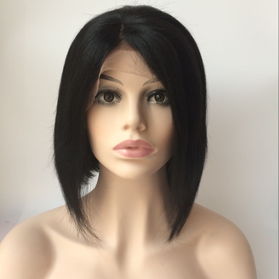 brazilian hair 10inch glueless lace front wig