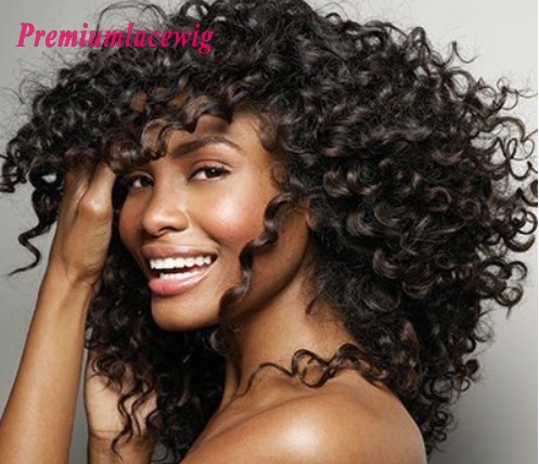 Curly Full Lace Wig Brazilian Hair 16inch