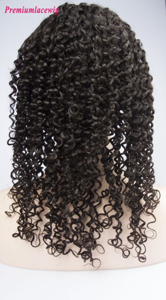 Deep Curly Brazilian Virgin Hair Full Lace Human Hair Wigs 18inch 