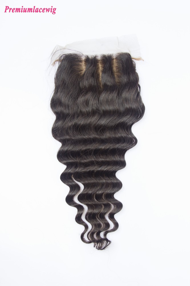 Deep Wave Malaysian Hair Silk Base Closure 16inch