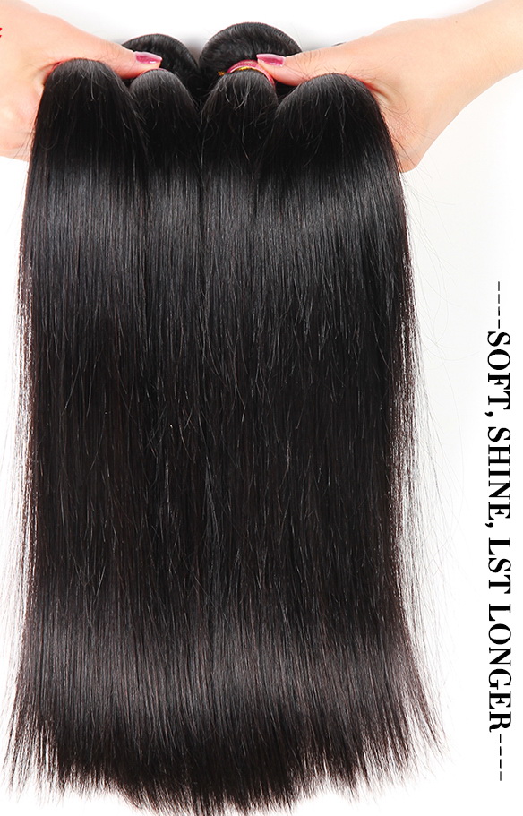 Grade 10A Brazilian Virgin Straight Hair Bundles 1pc