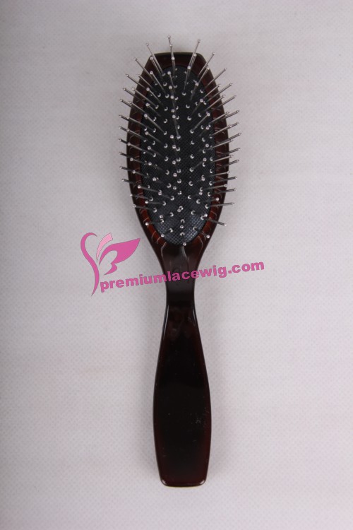 Steel wig combs black 1pc