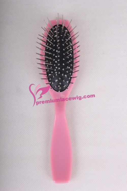 Steel wig combs pink 1pc