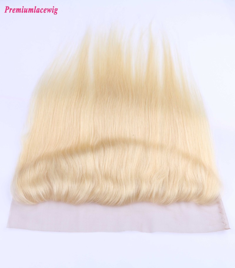 Straight Color 613 Lace Frontal Mongolian Hair 13x4 16inch