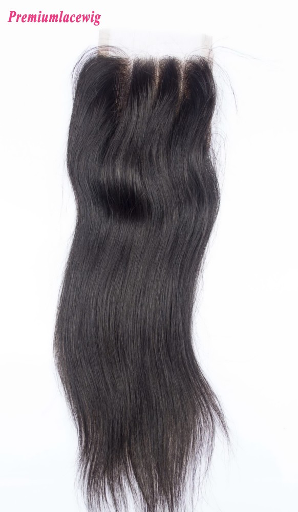 14inch Brazilian Hair Lace Closure Straight Three Part