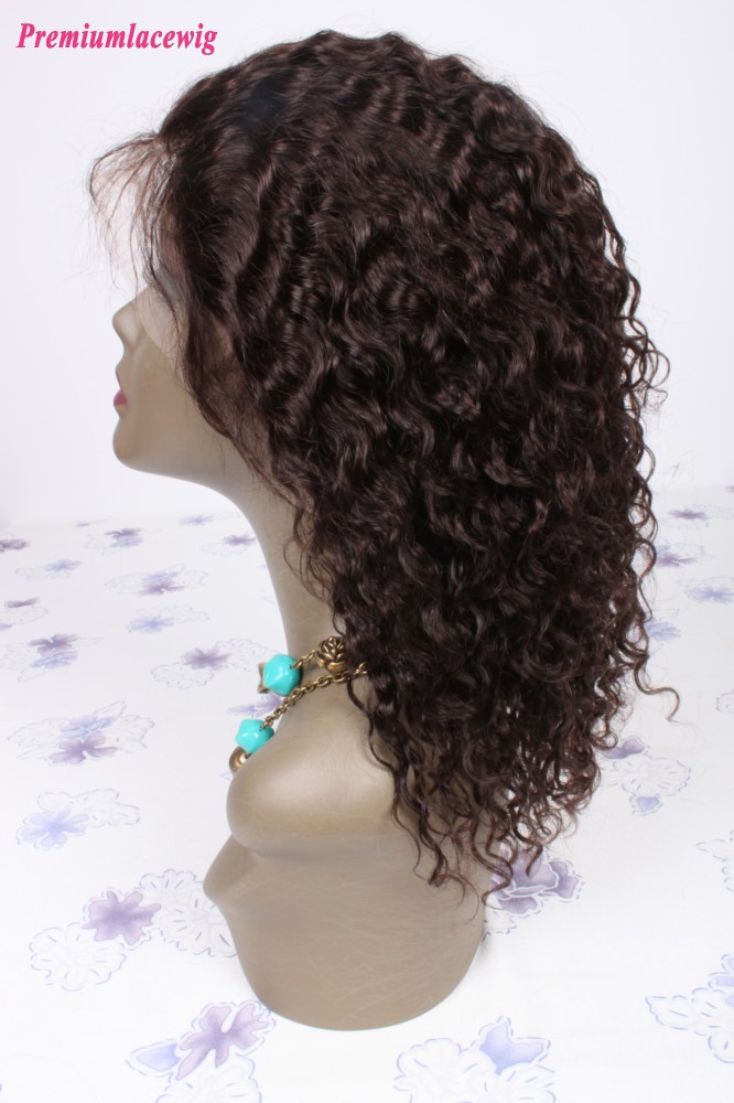 16inch Color2 Peruvian Virgin Hair Full Lace Wig