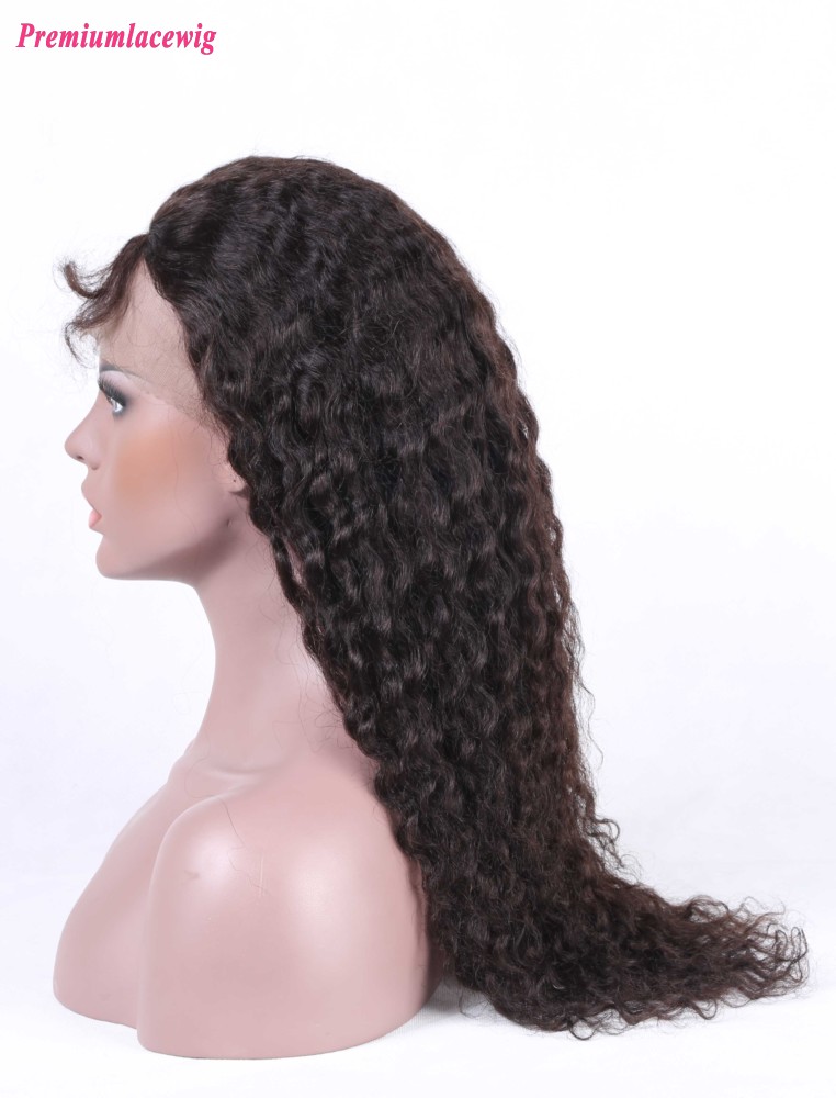 Brazilian Deep Curly Silk Top Lace Front Wig 16inch