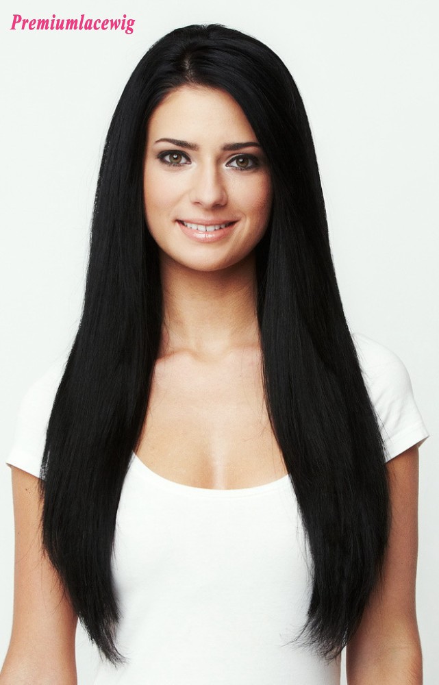 Cheap Straight Full Lace Wig Malaysian Hair 18inch