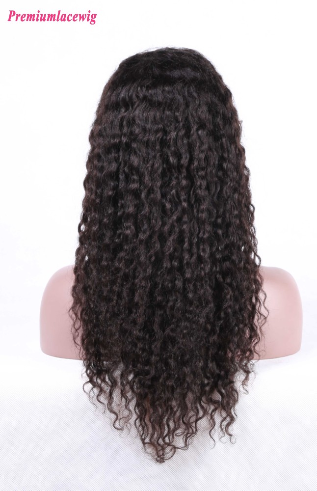 Deep Curly Silk Base Full Lace Wigs Brazilian Hair 20inch