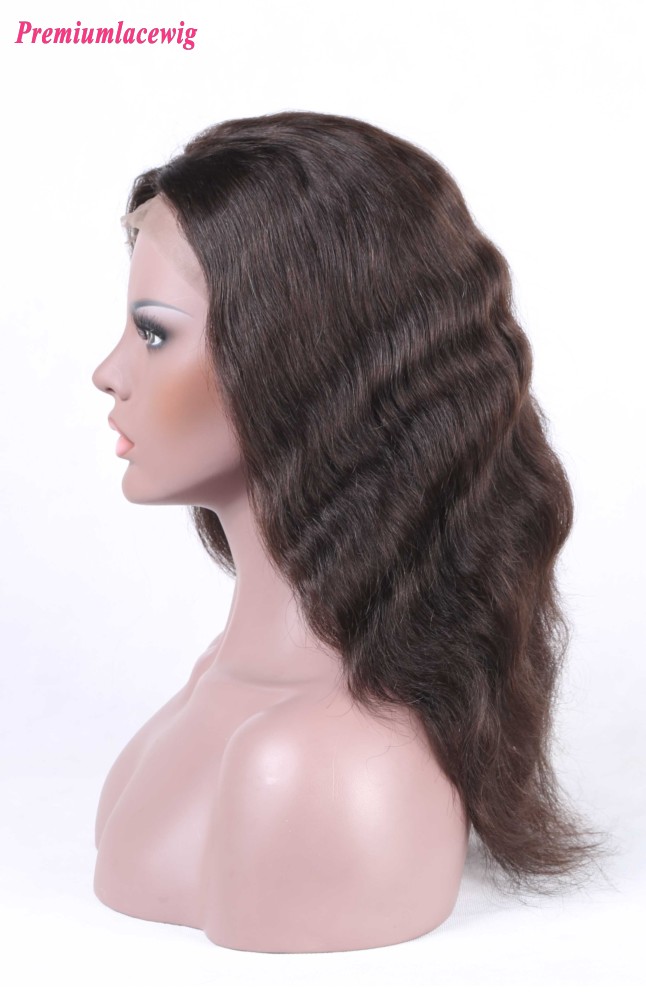 Indian Natural Wave Silk Top Lace Front Wig 16inch