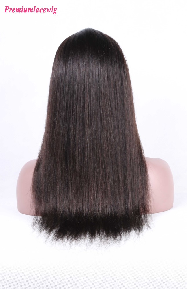 Indian Straight Silk Top Full Lace Wigs 18inch