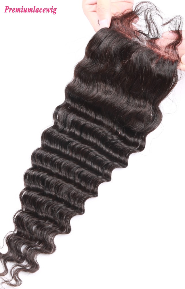 Lace Closure Mongolian Hair Deep Wave 12inch