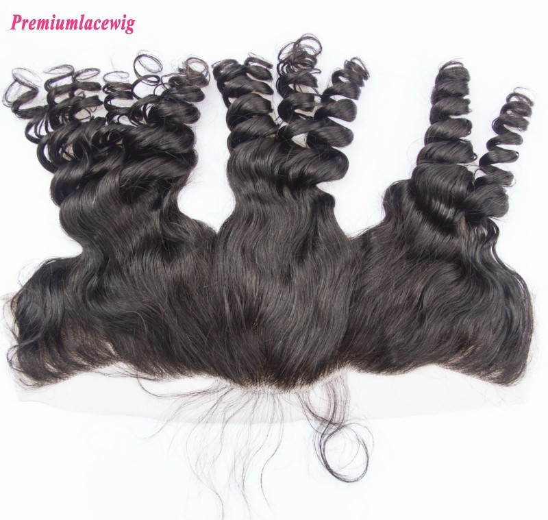 Loose Wave Malaysian Hair 13X4 Lace Frontal 14inch