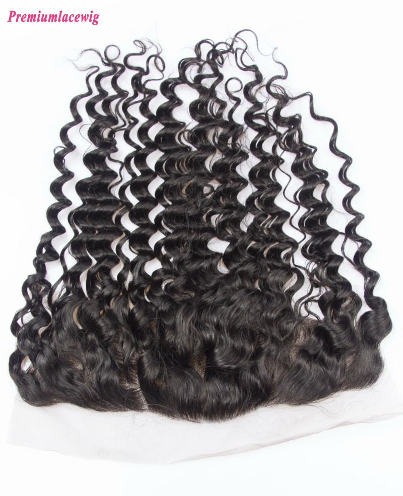 Mongolian Hair Lace Frontal 13x4 Deep Wave 14inch