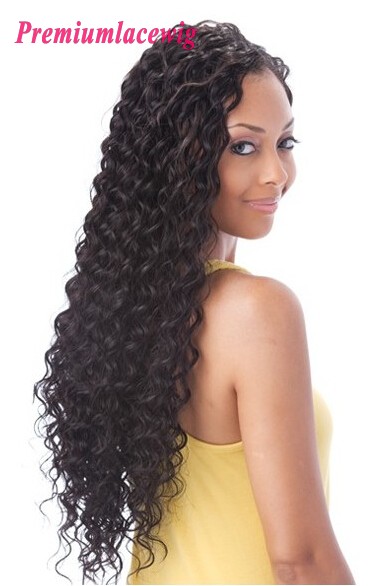 Peruvian Hair Full Lace Human Hair Wigs Deep Curly 20inch