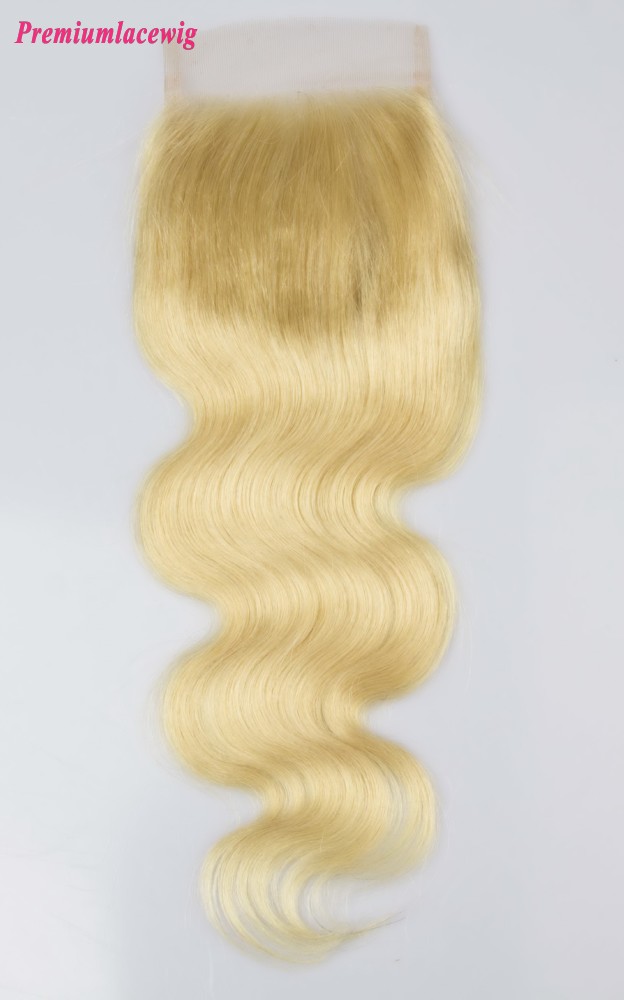 Brazilian Blonde Lace Closure Body Wave Color 613 12inch