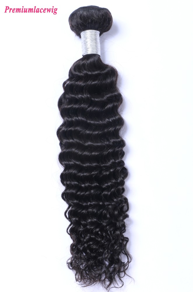 Deep Wave Hair Extensions Indian Human Hair 1 Bundle 16inch