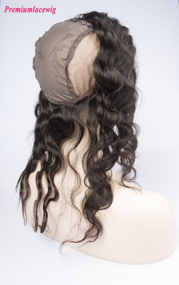 Body Wave Malaysian Hair 360 Degree Lace Frontal Closure With Cap 16inch