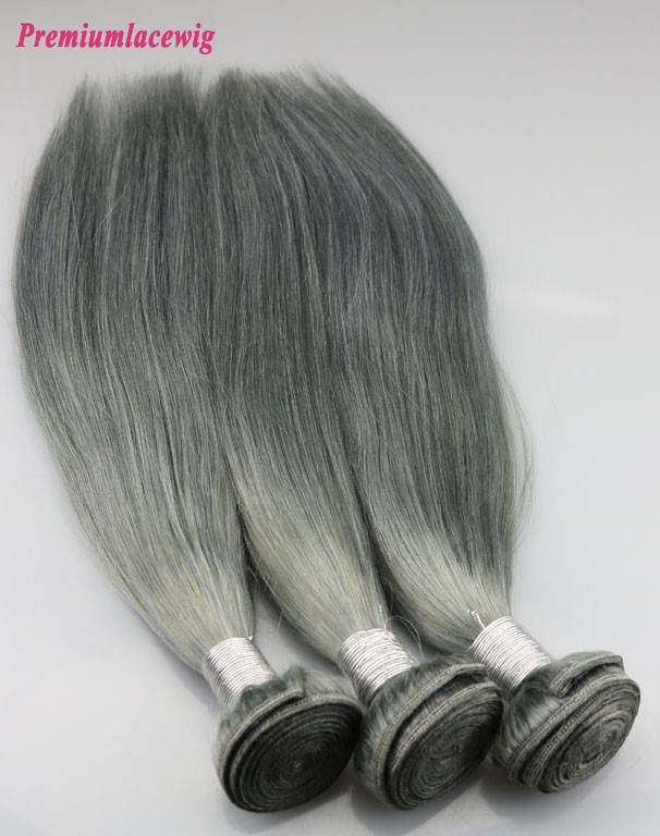 Malysian Straight Hair Bundle 1PC Color 1B-Gray 16inch