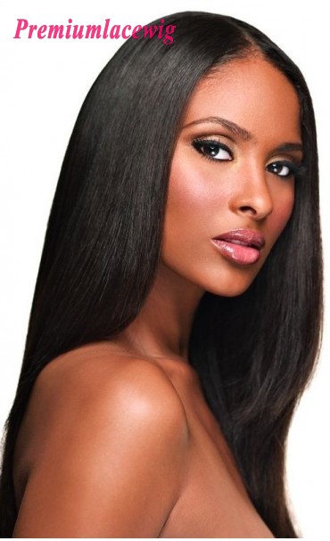 Straight Full Lace Wig Indian Virgin Hair 18inch