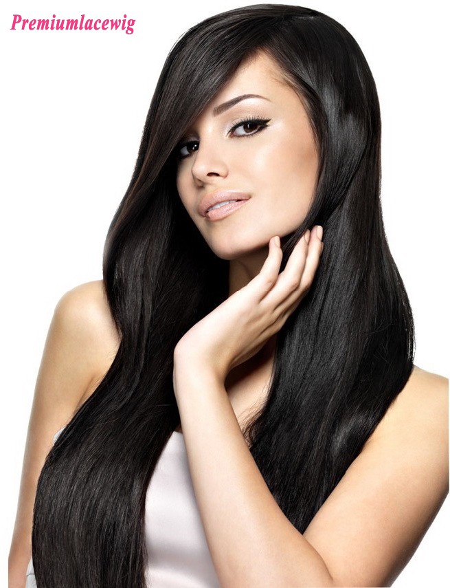 Malaysian Straight Human Hair Full Lace Wig 18inch